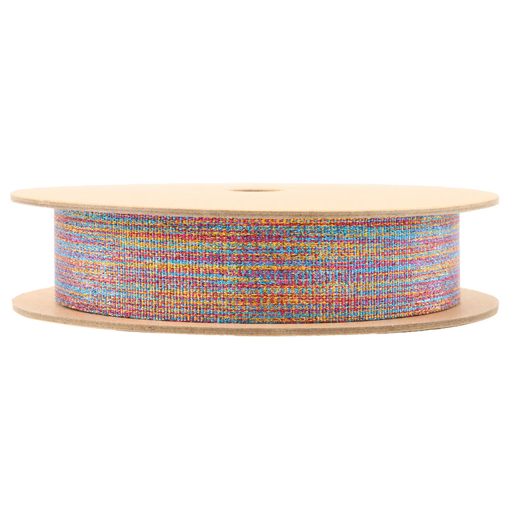 1" Metallic Grosgrain | 25 Yards | Rainbow