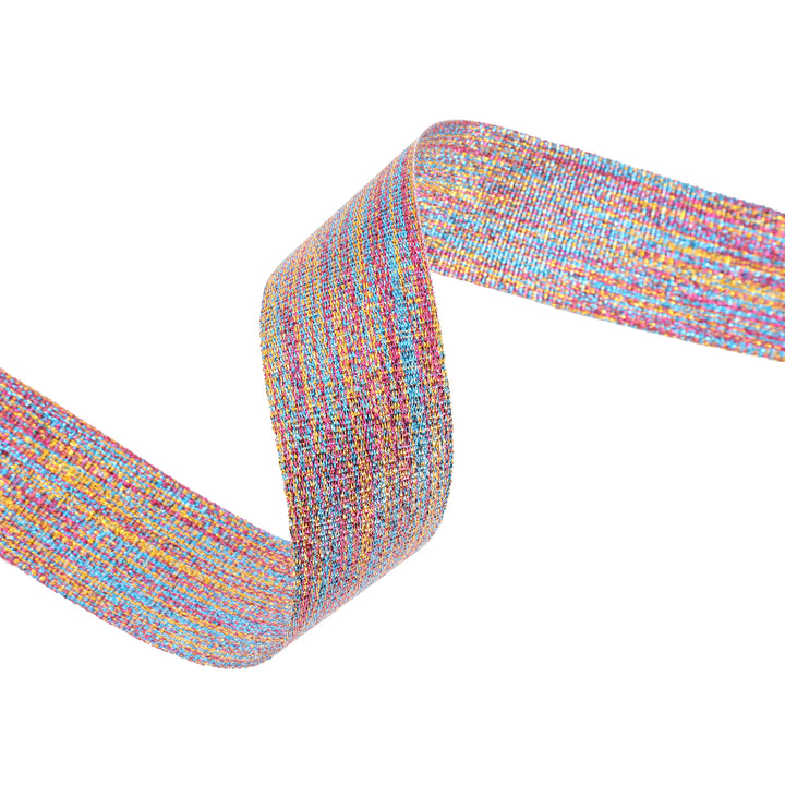 1" Metallic Grosgrain | 25 Yards | Rainbow