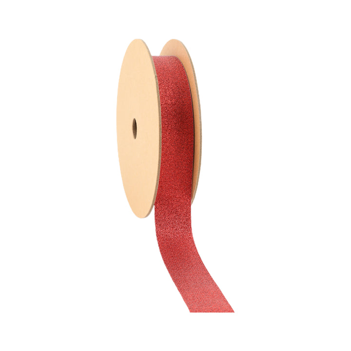 1" Metallic Grosgrain | 25 Yards | Red