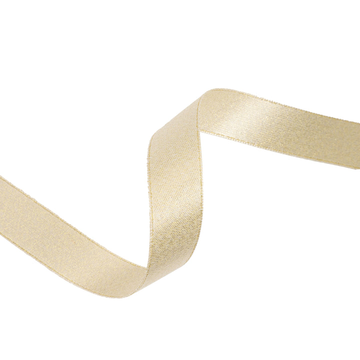 1" Metallic Grosgrain | 25 Yards | Pale Gold