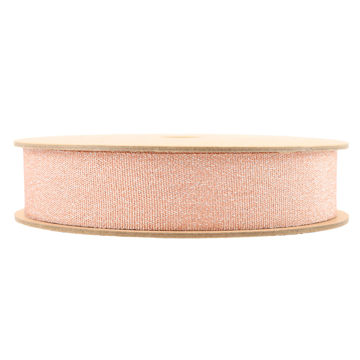 1" Metallic Grosgrain | 25 Yards | Peach Melba