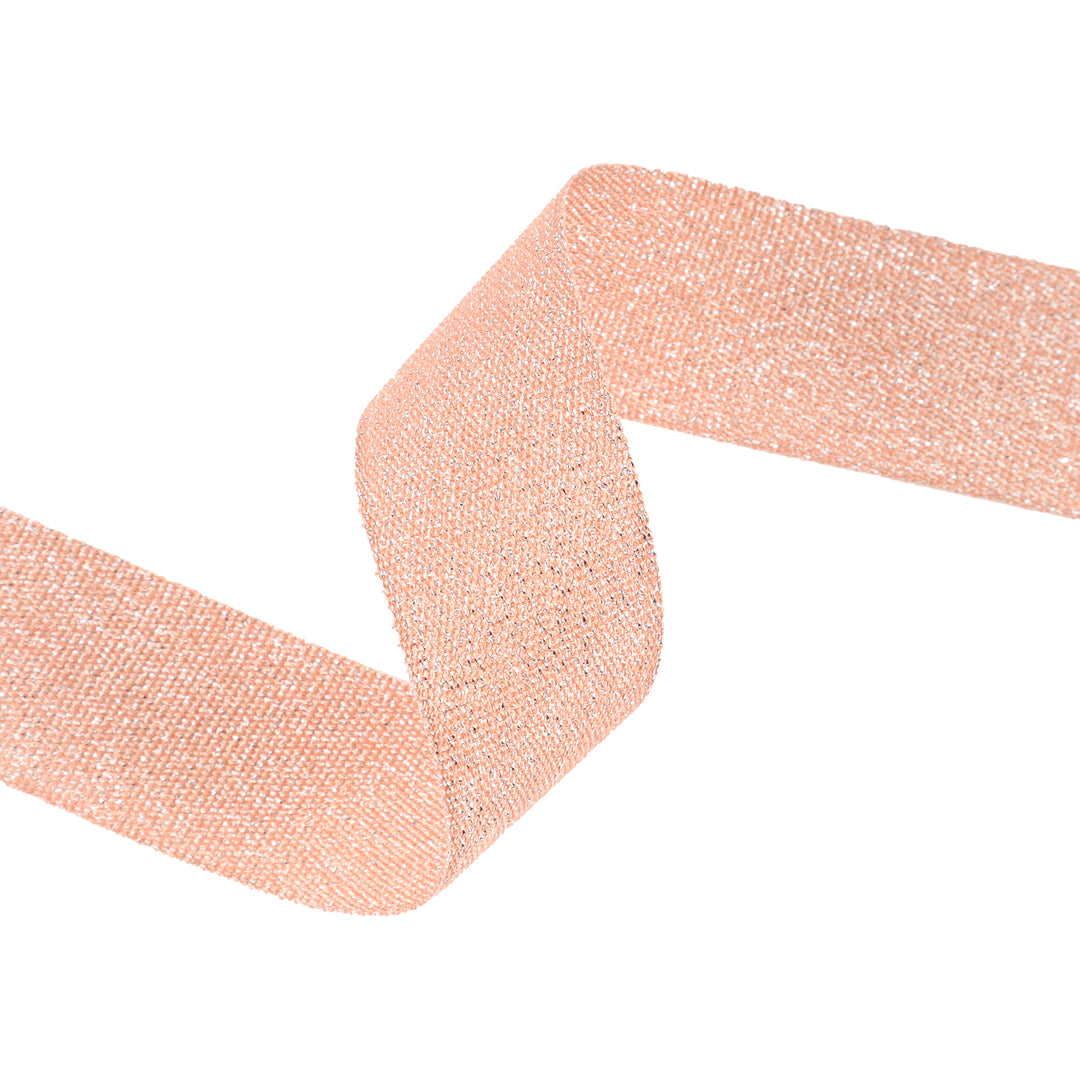 1" Metallic Grosgrain | 25 Yards | Peach Melba