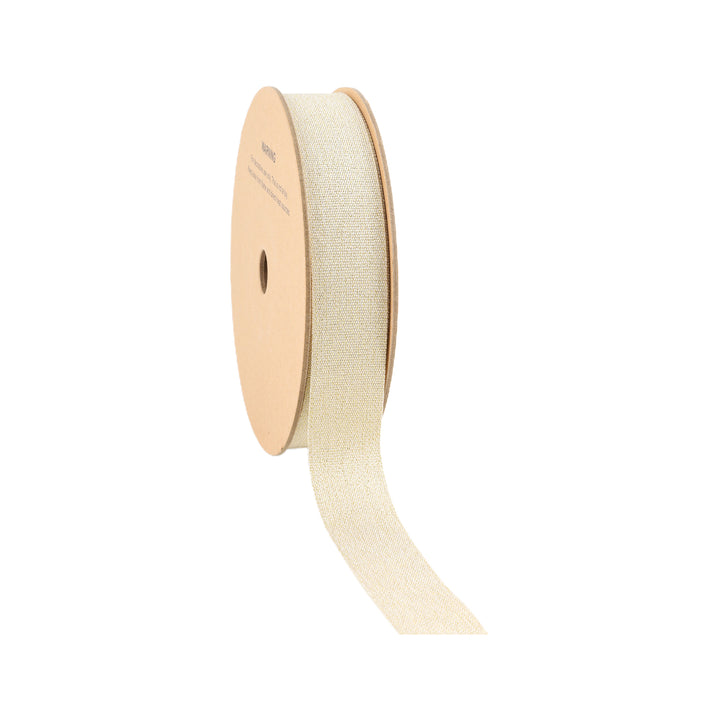 1" Metallic Grosgrain Ribbon | 25 Yards | Champagne