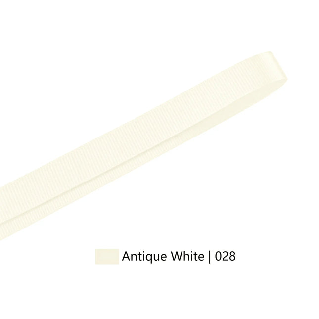 Textured Grosgrain Ribbon | Antique White (028)