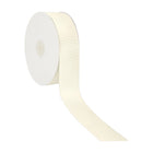 Solid antique white polyester grosgrain ribbon for wedding decor