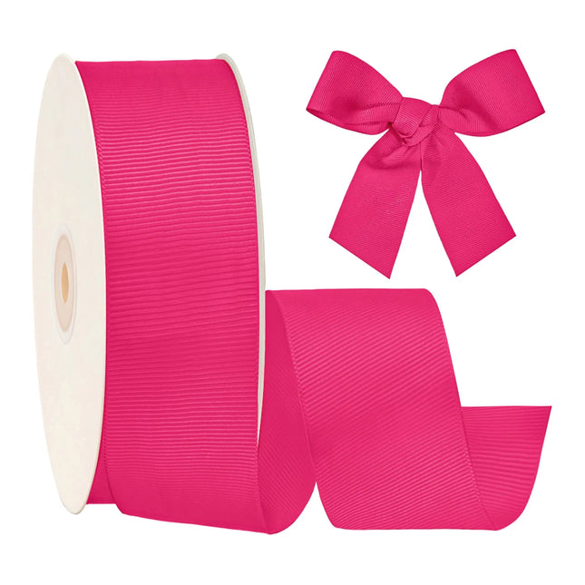Textured Grosgrain Ribbon | Shocking Pink (175)