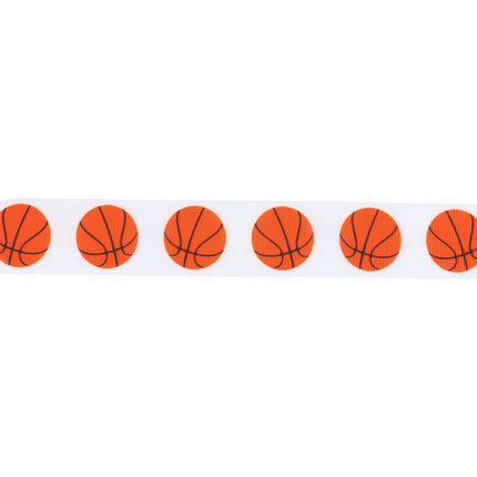 Basketball Team Spirit Wired Ribbon Set -4- Pack Premium Craft Ribbon for Wreaths & Game Day Decor |5 Rolls |80 Yards