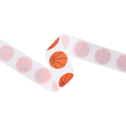 Basketball Team Spirit Wired Ribbon Set -4- Pack Premium Craft Ribbon for Wreaths & Game Day Decor |5 Rolls |80 Yards