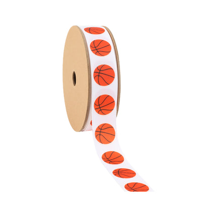 Basketball Team Spirit Wired Ribbon Set -4- Pack Premium Craft Ribbon for Wreaths & Game Day Decor |5 Rolls |80 Yards