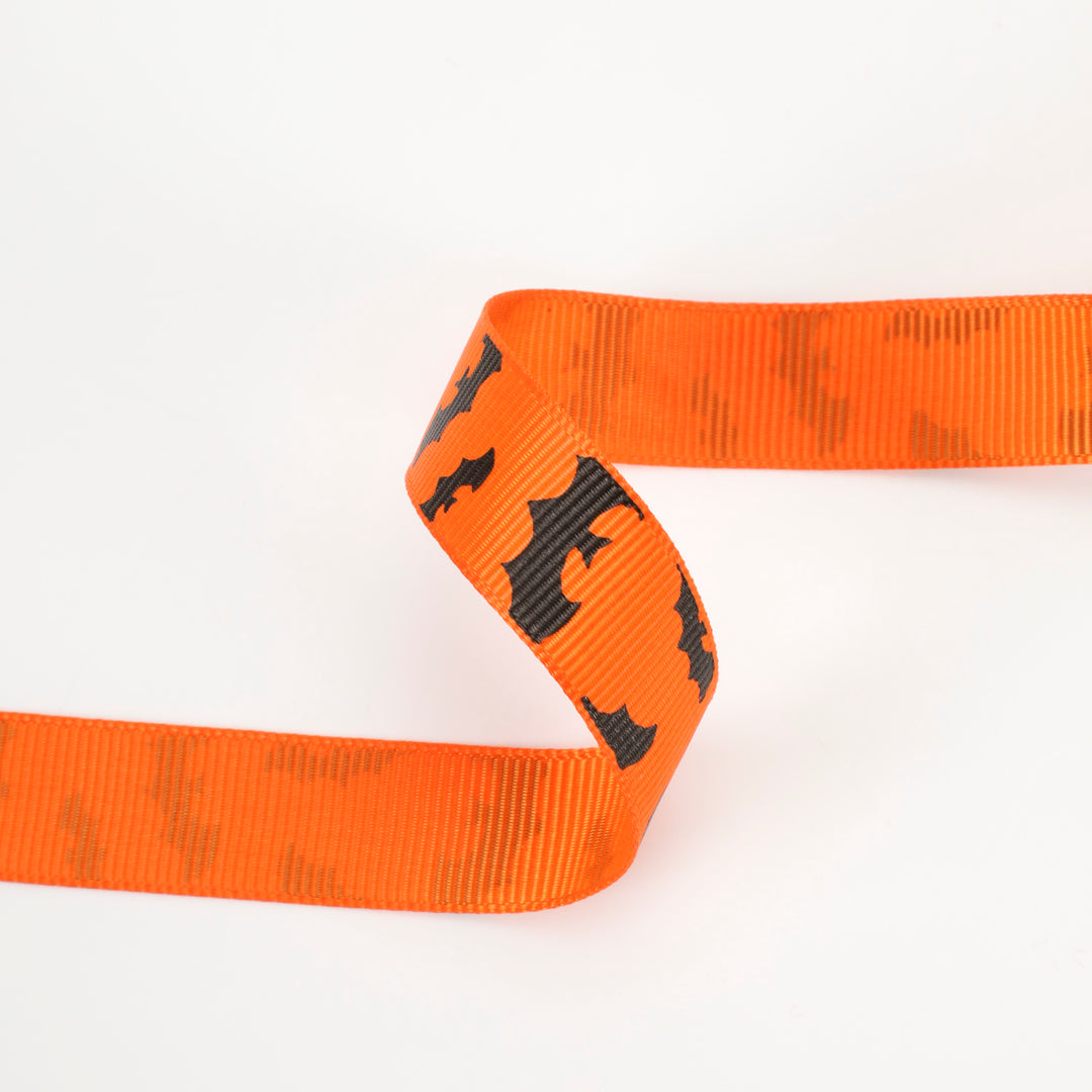 5/8" Printed Grosgrain Ribbon | Bat | 20 Yard Roll - 50% OFF