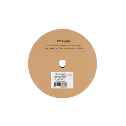 7/8" Printed Dots Textured Grosgrain Ribbon | Lt Pink (117) | 25 Yard Roll LaRibbons and Crafts