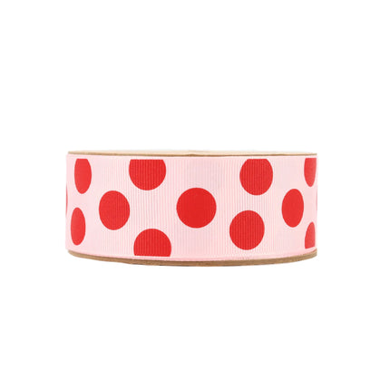 1.5" Printed Dots Grosgrain Ribbon, a versatile choice for enhancing scrapbooking, card making