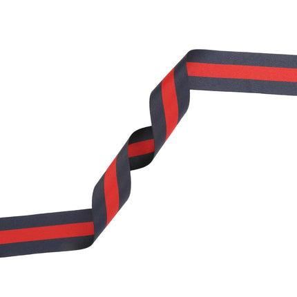 1 1/2" Blue Red Striped Ribbon | 10 Yard Roll LA Ribbons Wholesale