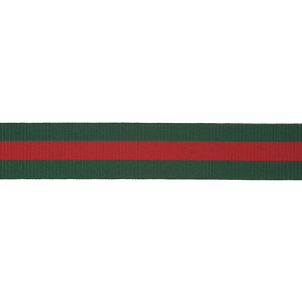 1 1/2" Green Red Striped Ribbon | 10 Yard Roll LA Ribbons Wholesale