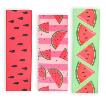 2.5" Watermelon Wired Ribbon Bundle - 3 Rolls/30 Yards Total LaRibbons and Crafts