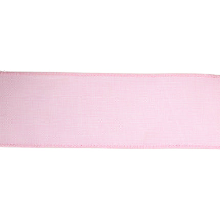 2 1/2" Wired Ribbon | Pale Pink Linen | 10 Yard Roll LaRibbons and Crafts