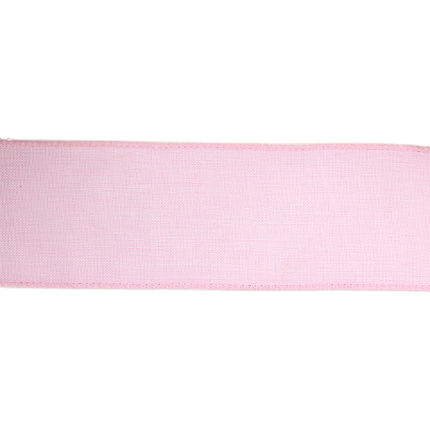 2 1/2" Wired Ribbon | Pale Pink Linen