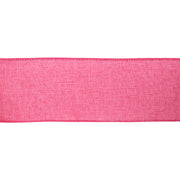 2 1/2" Wired Ribbon | Bright Pink Linen