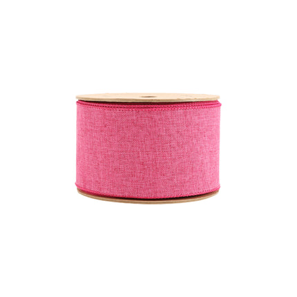 Spring Day Floral Stems with Pink/White Herringbone Ribbon Bundle 3 Rolls |30 Yards