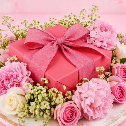 2 1/2" Wired Ribbon in Bright Pink Linen ,Perfect for gift wrapping