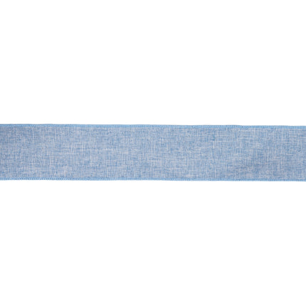 Baby Blue Bows and Light Blue Ticking Stripe with Blue Linen 3 Rolls |30 Yards