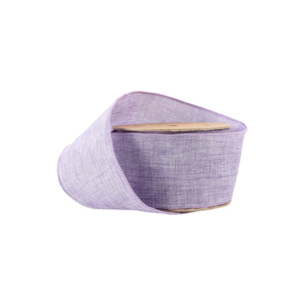 2 1/2" Wired Ribbon | Lavender Linen | 10 Yard Roll LaRibbons and Crafts