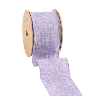 2 1/2" Wired Ribbon | Lavender Linen | 10 Yard Roll LaRibbons and Crafts