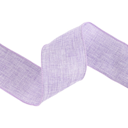2 1/2" Wired Ribbon | Lavender Linen | 10 Yard Roll LaRibbons and Crafts