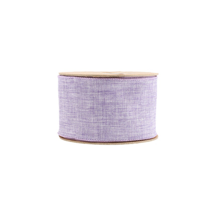 2 1/2" Wired Ribbon | Lavender Linen | 10 Yard Roll LaRibbons and Crafts