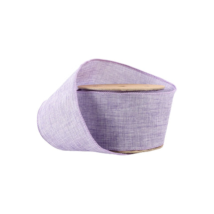 2 1/2" Wired Ribbon | Lavender Linen | 10 Yard Roll LaRibbons and Crafts
