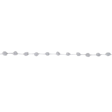 8mm Wired Pom Pom | Grey | 25 Yard Roll LaRibbons and Crafts