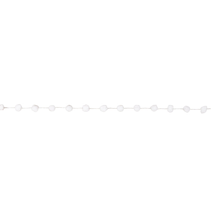 8mm Wired Pom Pom | White | 25 Yard Roll LaRibbons and Crafts