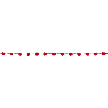 8mm Wired Pom Pom | Red| 25 Yard Roll LaRibbons and Crafts