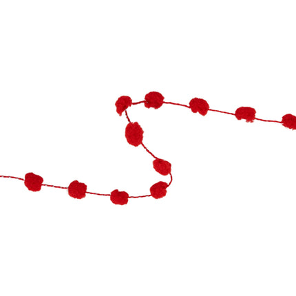 8mm Wired Pom Pom | Red| 25 Yard Roll LaRibbons and Crafts