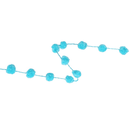 8mm Wired Pom Pom | Blue | 25 Yard Roll LaRibbons and Crafts