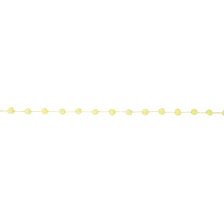 8mm Wired Pom Pom | Lemon | 25 Yard Roll LaRibbons and Crafts