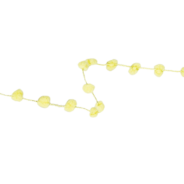 8mm Wired Pom Pom | Lemon | 25 Yard Roll LaRibbons and Crafts
