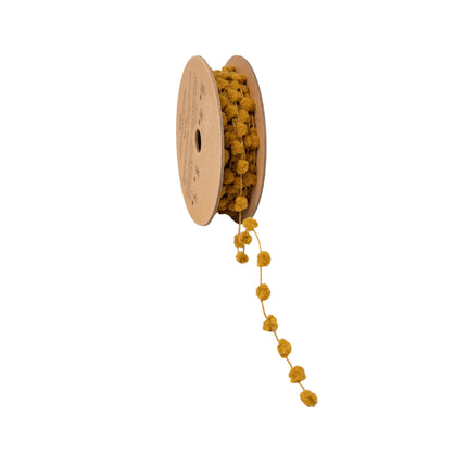 8mm Wired Pom Pom | Brown | 25 Yard Roll LaRibbons and Crafts