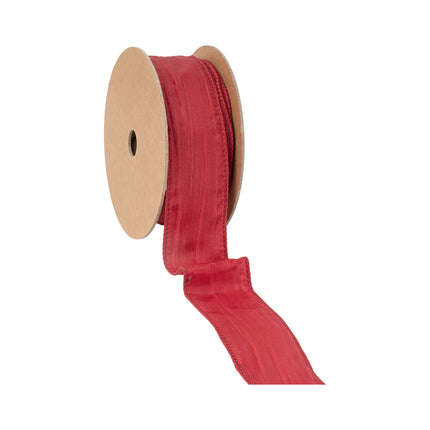 Wired Ribbon in Baseballs and Glove Pattern Assorted with Silk Crinkle Ribbon and Red Liene |4 Rolls |40 Yards