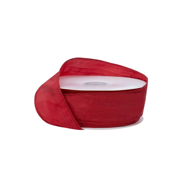 1 1/2" Wired Crinkle Ribbon | Red | 50 Yard Roll LA Ribbons Wholesale