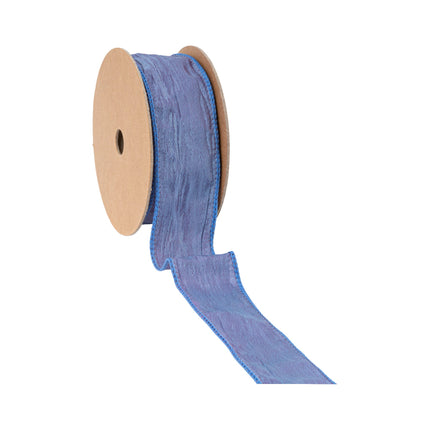 1 1/2" Wired Crinkle Ribbon | Blue | 10 Yard Roll LaRibbons Wholesale