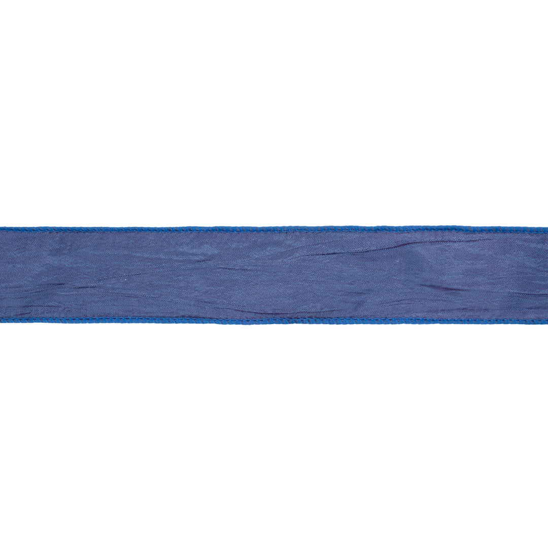 1 1/2" Wired Crinkle Ribbon | Blue | 50 Yard Roll