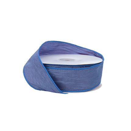 1 1/2" Wired Crinkle Ribbon | Blue | 50 Yard Roll LA Ribbons Wholesale
