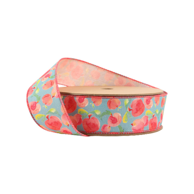 1 1/2" Wired Ribbon | Peaches w/ Peach Backing | 10 Yard Roll LaRibbons and Crafts