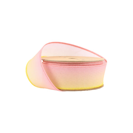 1 1/2" Wired Ribbon | Yellow/Pink Ombre| 10 Yard Roll LaRibbons and Crafts