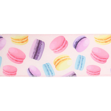 2 1/2" Wired Ribbon | Pastel All Over Macaroon | 10 Yard Roll LaRibbons and Crafts