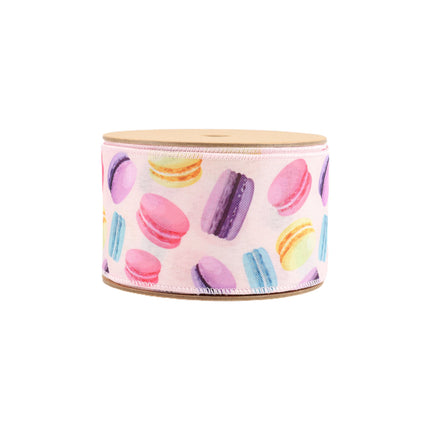2 1/2" Wired Ribbon | Pastel All Over Macaroon | 10 Yard Roll LaRibbons and Crafts