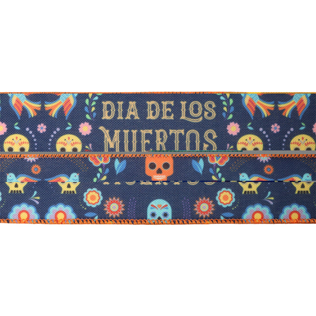 2 1/2" Wired Ribbon | Dia De Los Muertos | 10 Yard Roll LaRibbons and Crafts