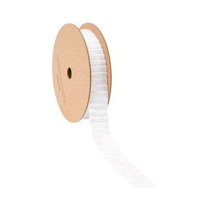1" Pleated Ribbon | White | 10 Yard Roll LaRibbons Wholesale