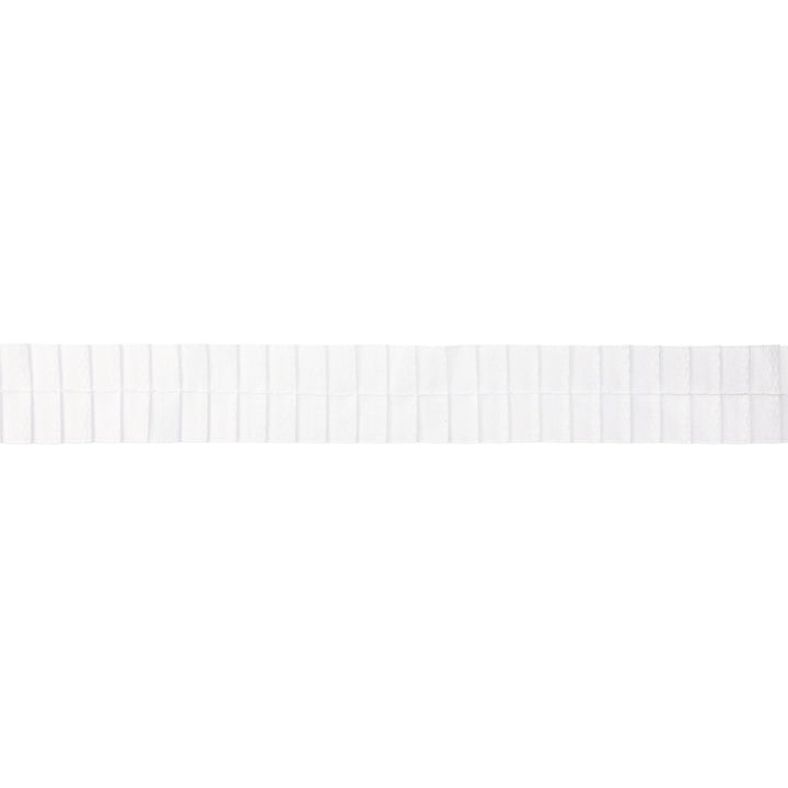 1" Pleated Ribbon | White | 10 Yard Roll